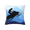 LAMAME Decorative Snowmobile Pillow Cover, Soft, Square, Reusable, Washable view 4