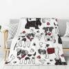 JCAKES Lovely Dogs and Paw Thick Double-Sided Fleece Throw Blanket view 1