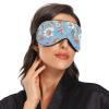Sleep Mask with Ethnic Colorful Flowers and Exotic Leaves, Light-Blocking Eye Cover with Adjustable Strap view 2