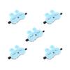 Plush Sleep Mask for Kids and Adults, Rabbit, Blue, 5 Pack view 1