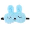 Plush Sleep Mask for Kids and Adults, Rabbit, Blue, 5 Pack view 2