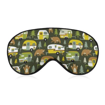 Camping Cars Bears and Woods Sleep Mask with Adjustable Strap