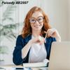 FEISEDY Oversized Blue Light Blocking Round Glasses for Women and Men, Retro B2997 view 2