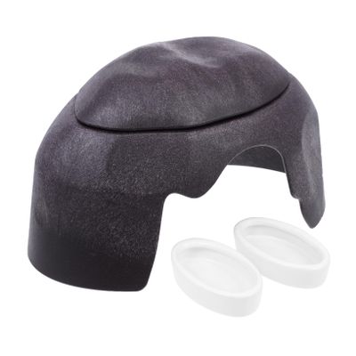 FRCOLOR Reptile Hide Cave with Feeding Bowls, Plastic and Ceramic, for Geckos and Turtles in Terrariums