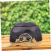 FRCOLOR Reptile Hide Cave with Feeding Bowls, Plastic and Ceramic, for Geckos and Turtles in Terrariums view 3
