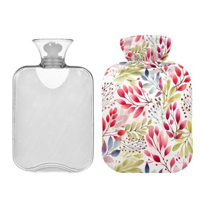 CHIFIGNO Colorful Leaves Classic Hot Water Bottle with Cover, 1 L