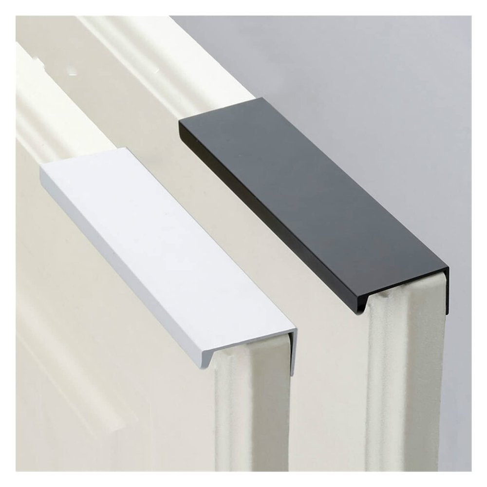 ELTOX 10-Pack Concealed Handles, Black, 160 mm Curved Cabinet Pulls, 9003
