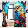 KIDSLOVE Owl Blackout Curtain Set for Bedroom, 3D Cartoon Print, 2 Panels, 280 × 180 cm view 2