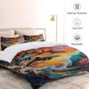 Cyan Giraffe Plush Blanket for Kids, 130 x 150 cm view 4
