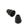 Black Silicone Ear Tips, 1 Pair, 3-Layer, for 3.8 mm In-Ear Headphones view 1