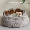 Yinghesheng Plush Calming Dog Bed, Bear Paw-Shaped Pet Sofa, Brown, 65 x 65 x 38 cm view 3