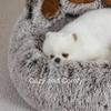 Yinghesheng Plush Calming Dog Bed, Bear Paw-Shaped Pet Sofa, Brown, 65 x 65 x 38 cm view 4