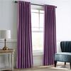YURRO Blackout Curtains with Grommets for Bedroom, Thermal Insulated Soft Velvet Window Curtains, Purple, 214 x 259 cm view 1