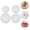4-Piece Enamel Food Plate Set, Round Serving Plates view 3