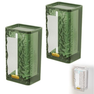 Wall-Mounted Tissue Box with Glacier Pattern