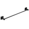 Single Bathroom Towel Bar, Stainless Steel, Wall-Mounted, Matte Black, 80 cm view 1
