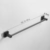 Single Bathroom Towel Bar, Stainless Steel, Wall-Mounted, Matte Black, 80 cm view 4