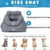 RUYICZB 2-in-1 Dog Car Seat, Soft Travel Bed with Safety Leash and Side Pockets, Stripe, M view 2