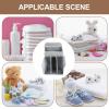 Crib Diaper Organizer with Hooks and Straps, Under-Crib Storage Bag, Cenrf view 4