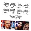 Temporary Eyeliner Stickers, 5 Pieces, Black Fiber, for Masquerade Balls view 4
