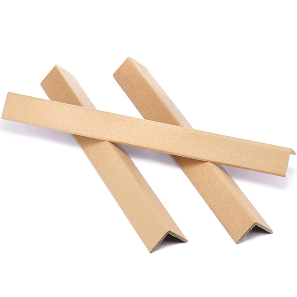 Cardboard Corner Protectors, 100-Pack, L-Shaped Kraft Edge Guards