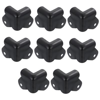 Black Iron Corner Protectors, 8 Pieces, for Jewelry Boxes
