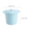 Mobestech Plastic Bedpan with Lid, Compact Green Bedside Pot for Children and Seniors view 2