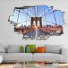 3D Broken-Through Bridge Wall Decal, Removable Wall Sticker, 75 x 50 cm view 3