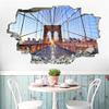 3D Broken-Through Bridge Wall Decal, Removable Wall Sticker, 75 x 50 cm view 4