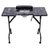 Folding Nail Table with Dust Collector and Hand Rest, 90 x 40 x 72 cm view 2
