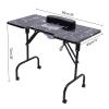 Folding Nail Table with Dust Collector and Hand Rest, 90 x 40 x 72 cm view 3