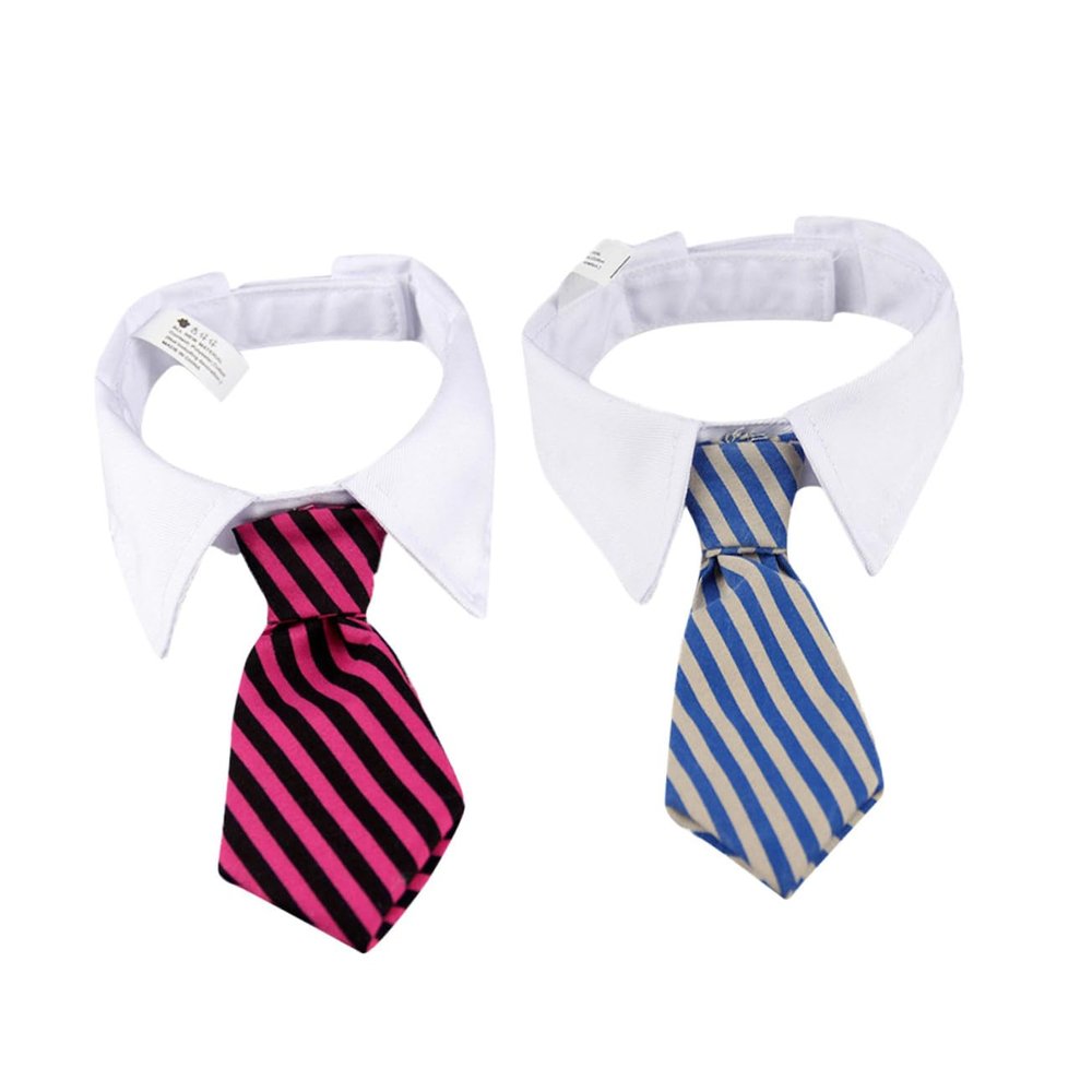 minkissy 2-Pack Pet Tie Adjustable Striped Design for Dogs and Cats
