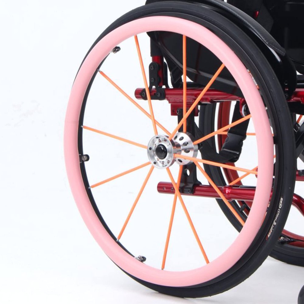Wheelchair Push Rim Covers, 22/24-Inch Rear Wheel Sports Wheelchair, Non-Slip, Wear-Resistant Silicone Handrim Protectors