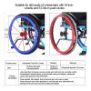 Wheelchair Push Rim Covers, 22/24-Inch Rear Wheel Sports Wheelchair, Non-Slip, Wear-Resistant Silicone Handrim Protectors view 3