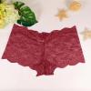 Women's Open-Crotch Lace Thong Panties, Wine, XXXXXL view 2