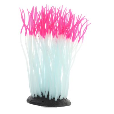 FOMIYES Silicone Artificial Sea Anemone with Suction Cup for Aquarium Décor, Glow-in-the-Dark, for Freshwater and Saltwater Aquariums