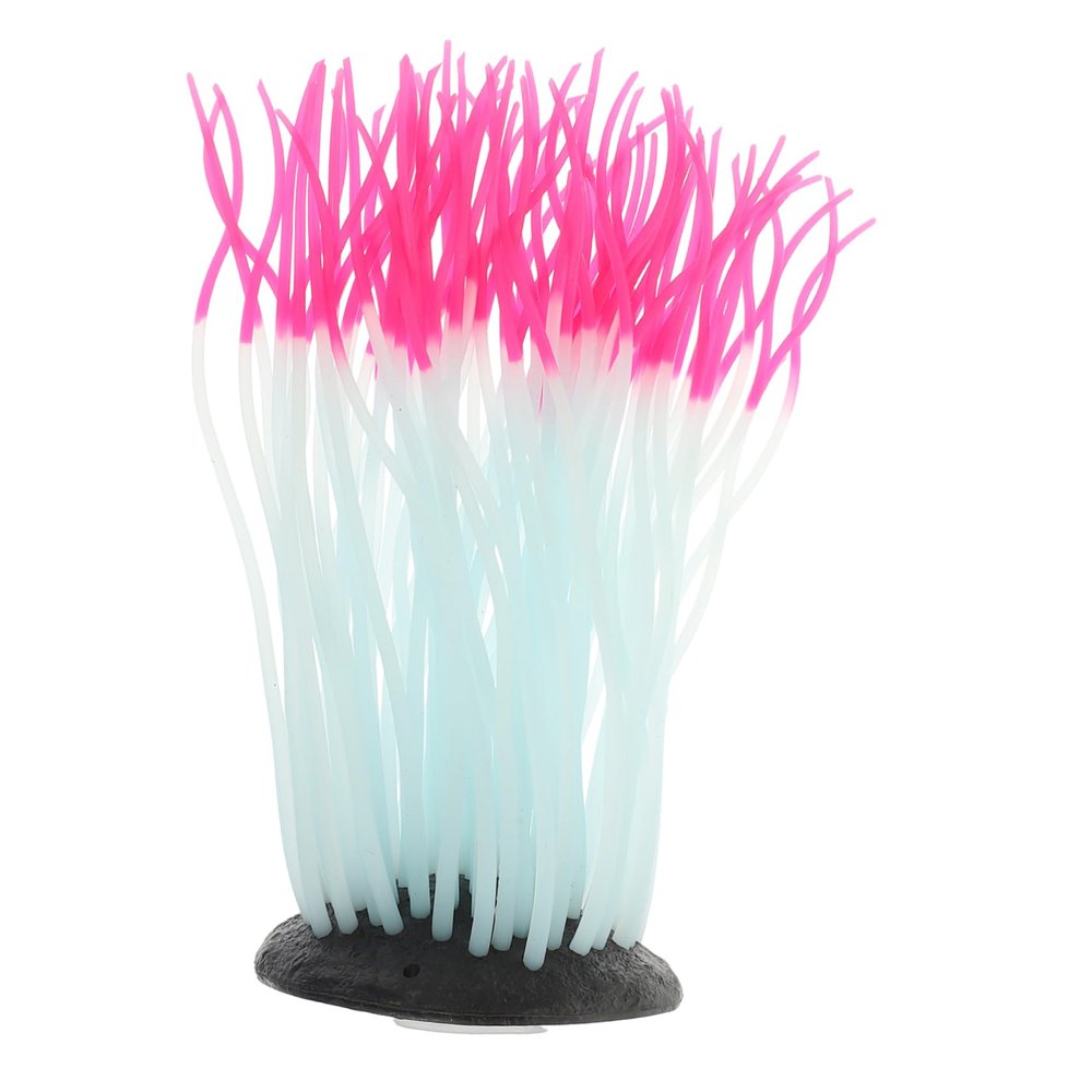 FOMIYES Silicone Artificial Sea Anemone with Suction Cup for Aquarium Décor, Glow-in-the-Dark, for Freshwater and Saltwater Aquariums