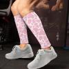 Wanyint Calf Compression Sleeves for Women and Men, Elastic Leg Compression Sleeves, Basketball, Hiking, Calf, Pink, Size 38 view 3