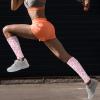 Wanyint Calf Compression Sleeves for Women and Men, Elastic Leg Compression Sleeves, Basketball, Hiking, Calf, Pink, Size 38 view 4