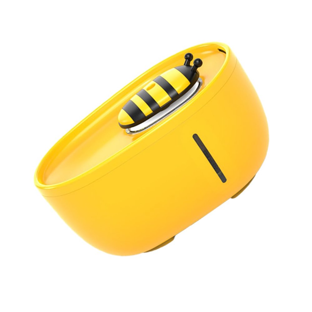 Automatic Water Dispenser for Pets, 2 L, Yellow Plastic