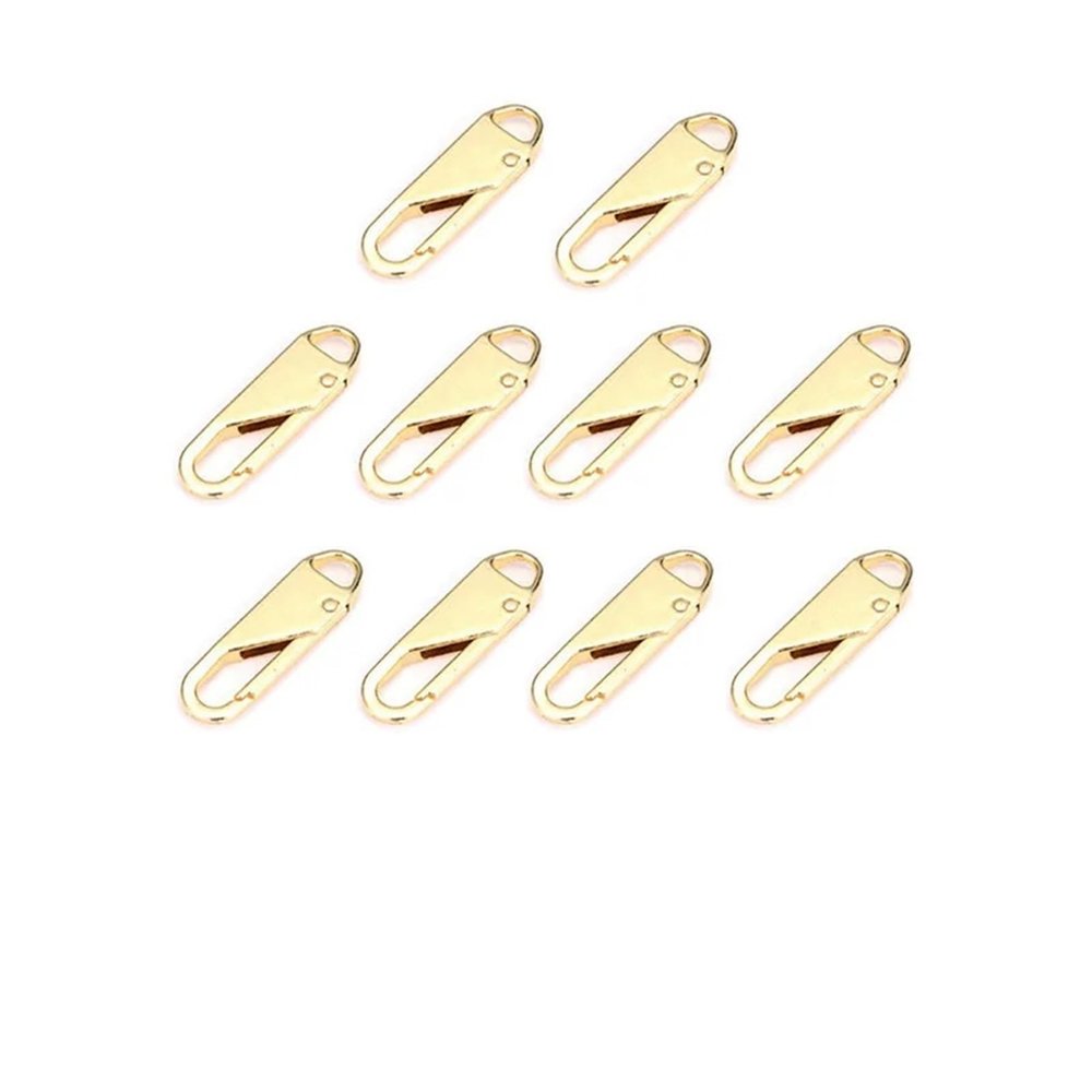 buuv 5/10-Piece Metal Universal Replacement Zipper Pull Repair Kit for Crafts and Sewing (N)