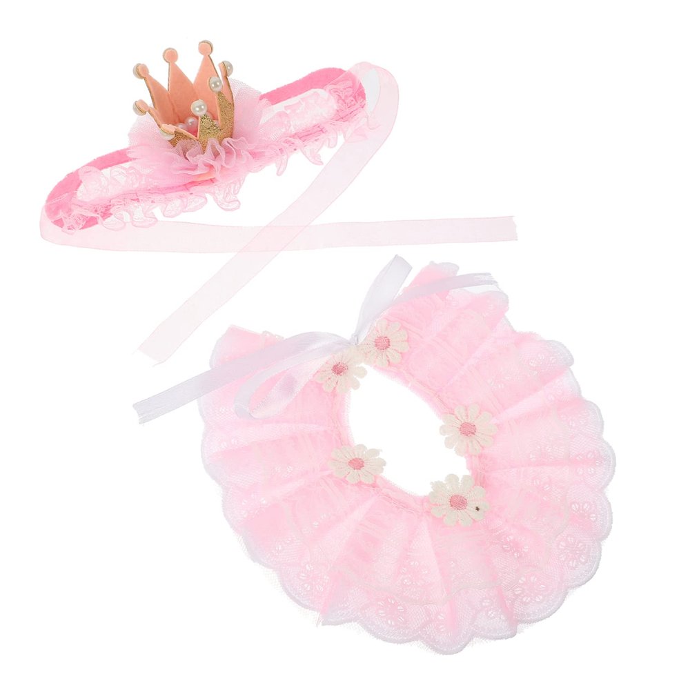 Beavorty Princess Cosplay Crown and Collar for Pets