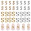DICOSMETIC 32-Piece Gold and Silver Dollar Nail Charms view 1