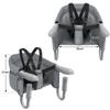 LILIIN Foldable Baby Table Seat Booster, Baby Seat with Non-Slip Clamps and Backrest, Travel High Chair Booster with Seat Bag, for 2–8 cm Thick Tables, Gray view 2