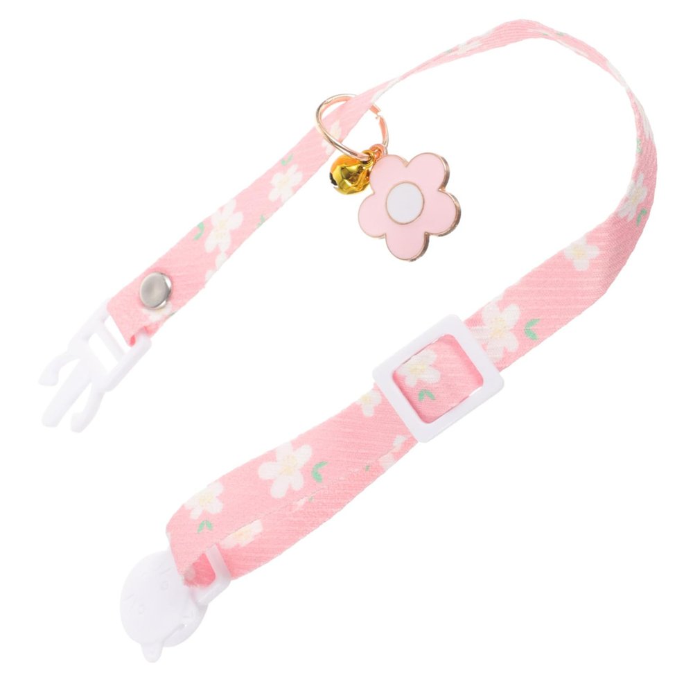 Beavorty Cat Collar with Adjustable Flower Pendant and Bell