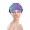 Northern Lights Double-Layer Waterproof Shower Cap with Elastic view 3
