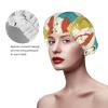 Mid-Century Modern Double-Layer Waterproof Shower Cap, Reusable, for Men and Women view 4