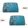 Personalized Japanese Cherry Blossom Cosmetic Bag, White view 3