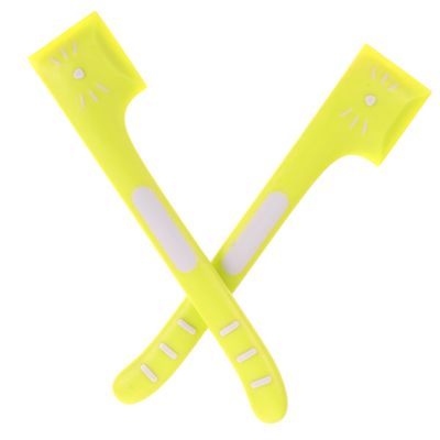 FRCOLOR 2-Piece Cat Food Spoons, Reusable Can Openers, Fruit Green
