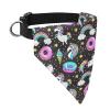 Xoenoiee Reversible Dog Bandana with Unicorn, Donut and Ice Cream Pattern, Adjustable Buckle, Metal Ring, Size M view 3